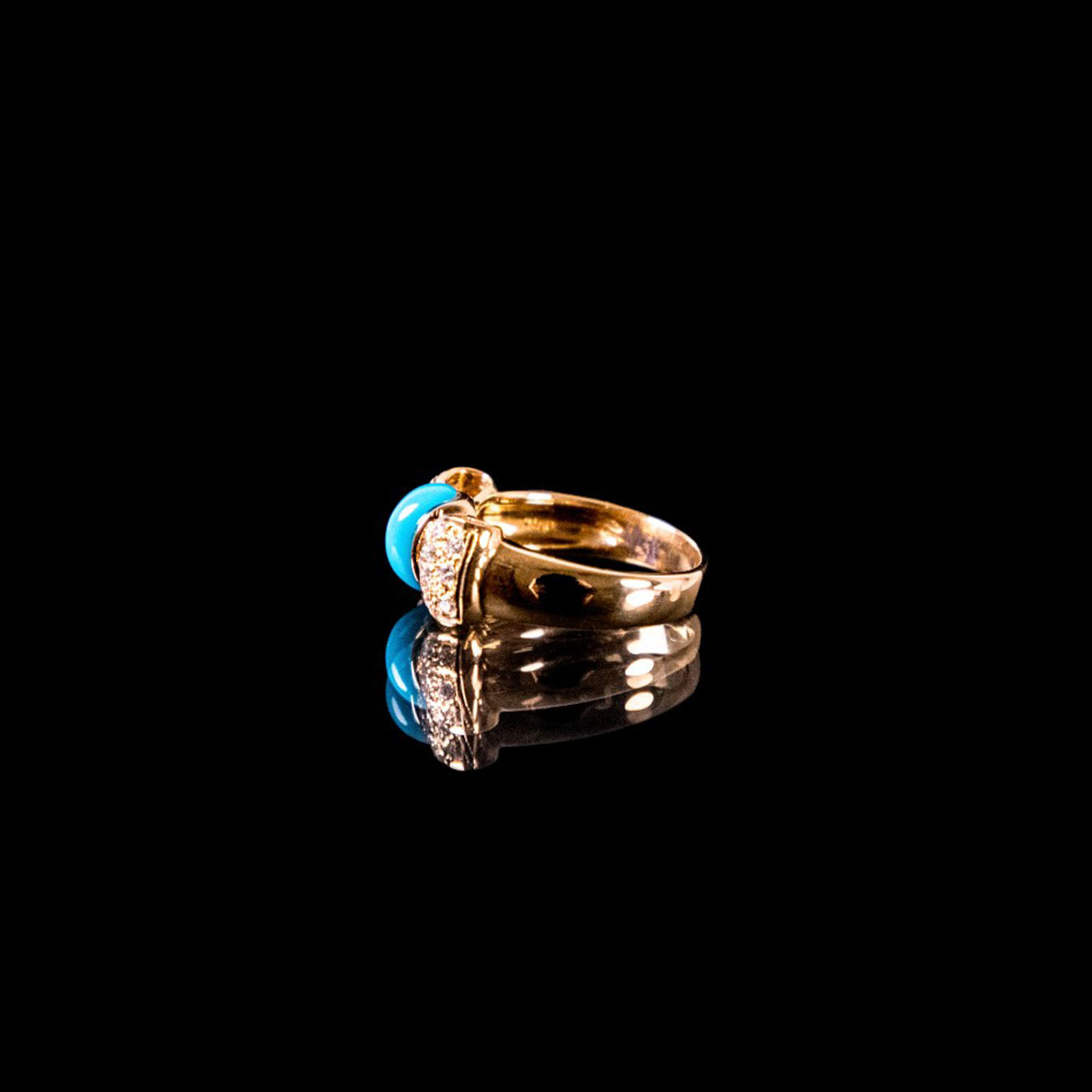 Ribbon Design Turquoise Ring