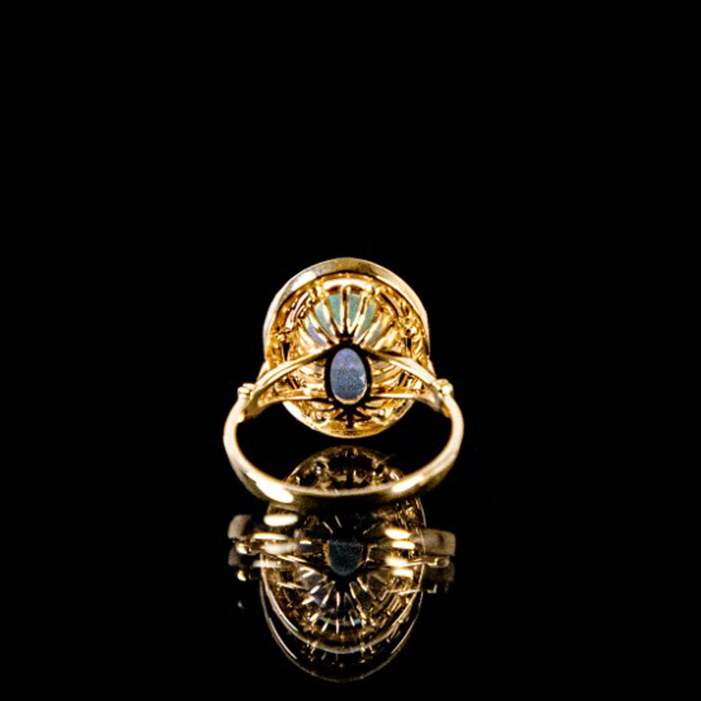 Diamond Water Opal Ring