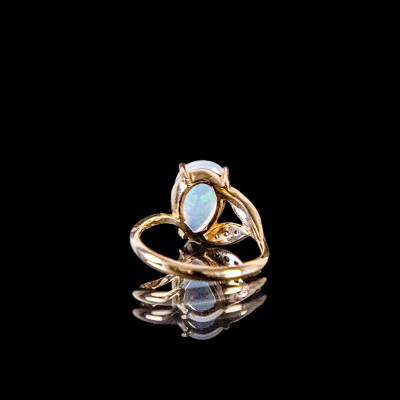 Diamond Water Opal Ring