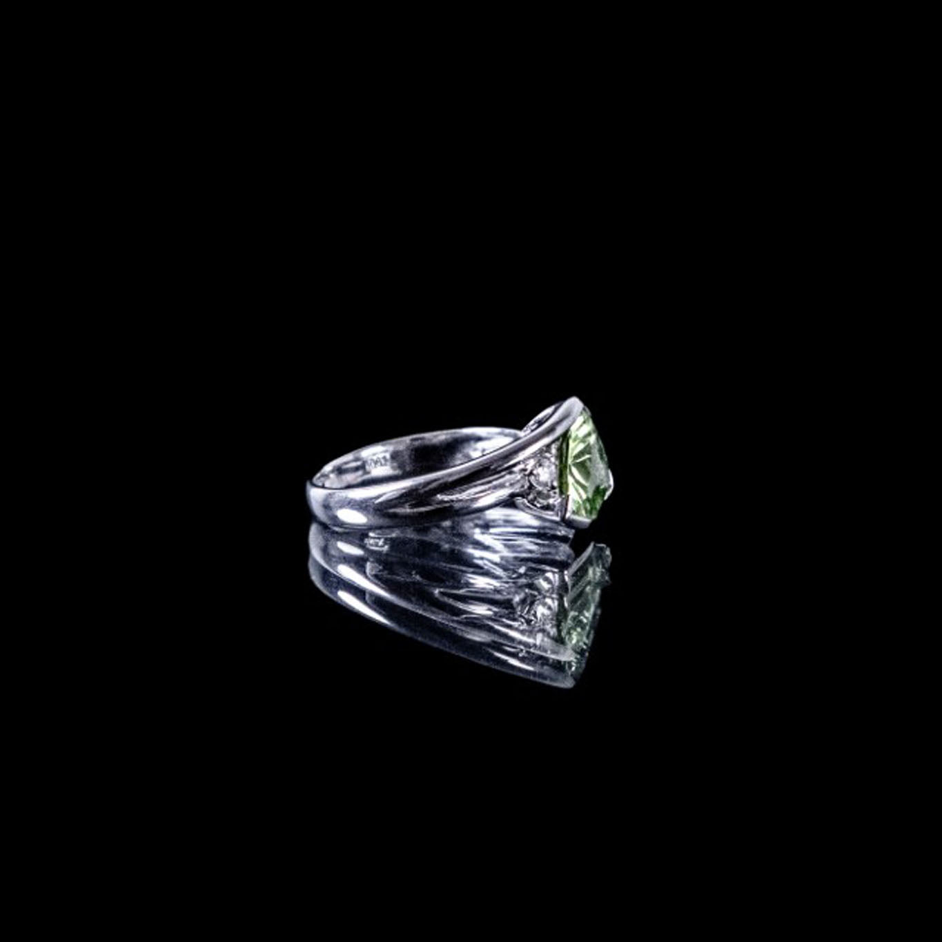 Peridot Diamond Ring