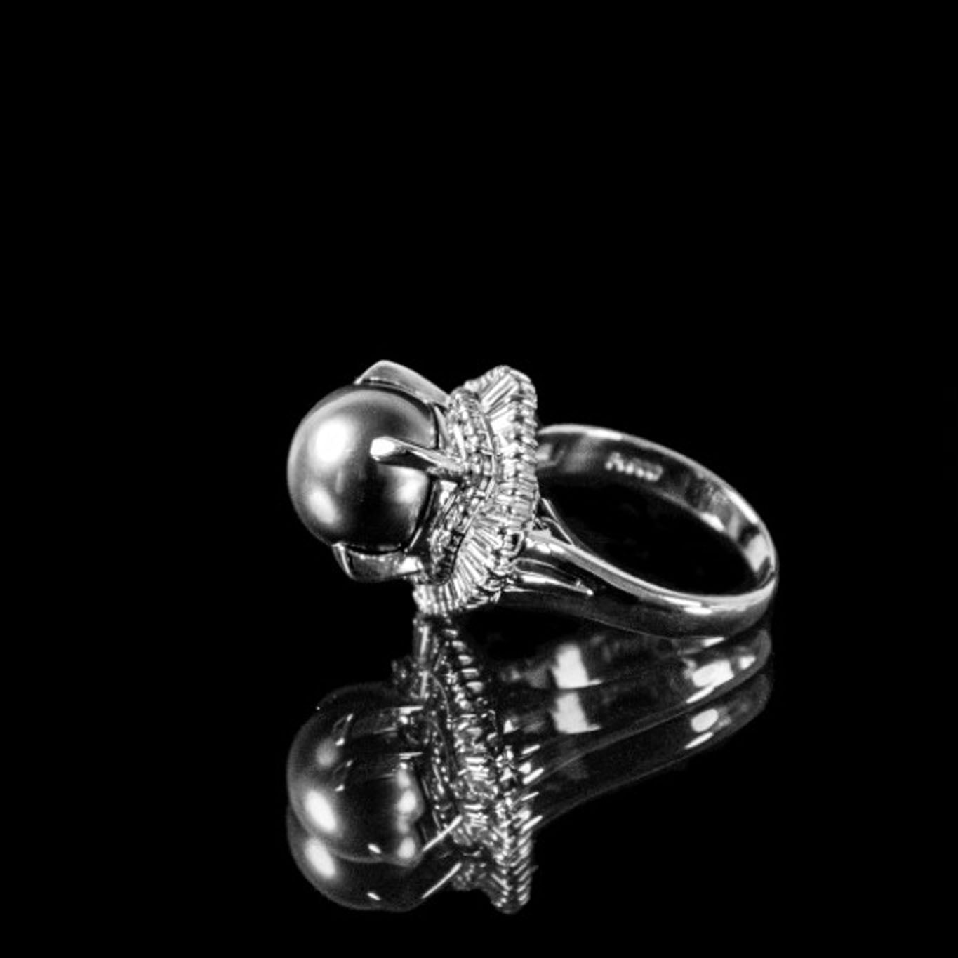 Diamond Pearl Ring