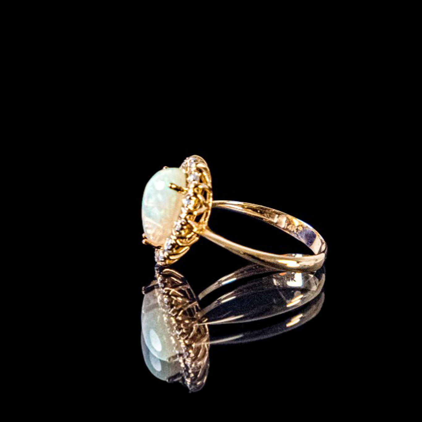 Opal Diamond Ring