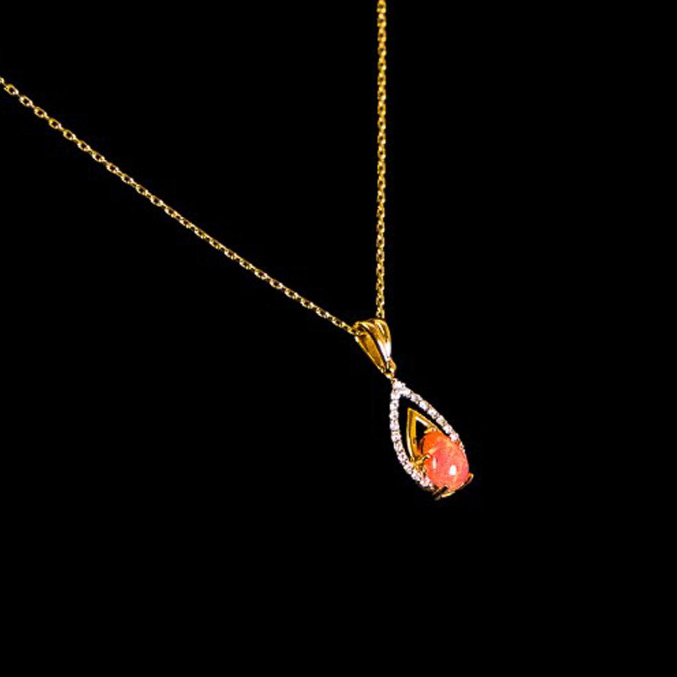 Opal Diamond Necklace